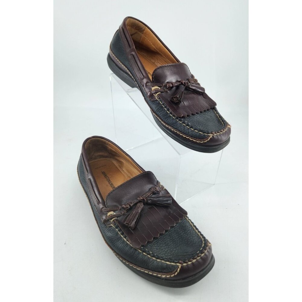 Johnston Murphy Men's Size 9 M Aragon Loafers Brown Black Tassel Kiltie Moc Shoe